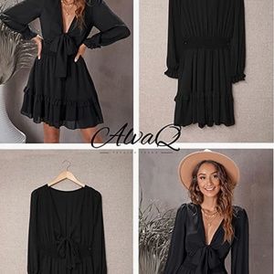 AlvaQ Black long sleeve dress